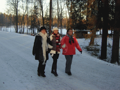 sNatuurlijk genieten van een winterse wandeling...
