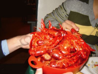 sEn dan kreeft eten...