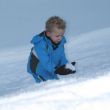 Niels vond het super om in de sneeuw te spelen!!