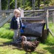 De kinderboerderij vond Bram heel leuk!