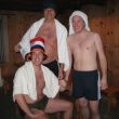 De heren zijn klaar voor de sauna...
