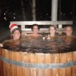 En daarna in de warme hot tub...