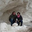 Ronnie en Bianca bij de sneeuwberg.