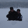 Samen in de sneeuw..., gezellig!